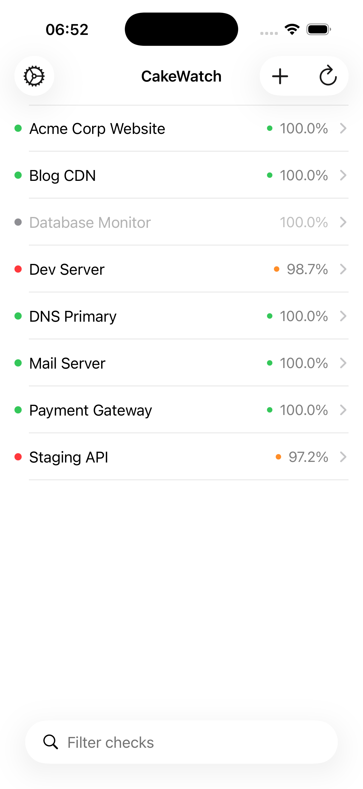 CakeWatch iOS screenshot 1